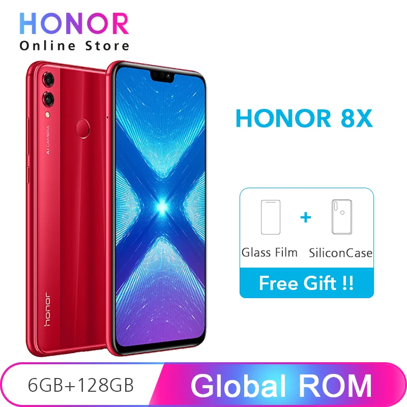Honor 8X6 GB 128GB 8 X смартфон 20MP двойная камера Восьмиядерный 6 5 &quotполный экран Google Play