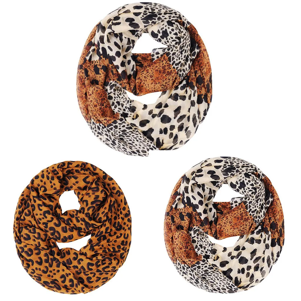 

Fashion Leopard Scaf Women Soft Leopard Sheer Infinity Scarf Fashion Scarf & Head Wrap