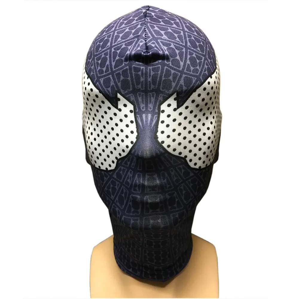 

Yacn Black symbiote latex mask,Venom Mask Helmet Cosplay Costume for Adult Halloween