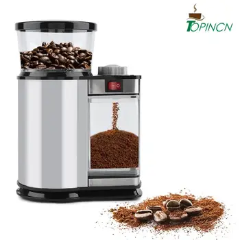 

Stainless Steel Pro Coffee Grinder 9 Modes Adjustable Electric Coffee Bean Grinder Cafe Home Kitchen Tool US/EU Plug