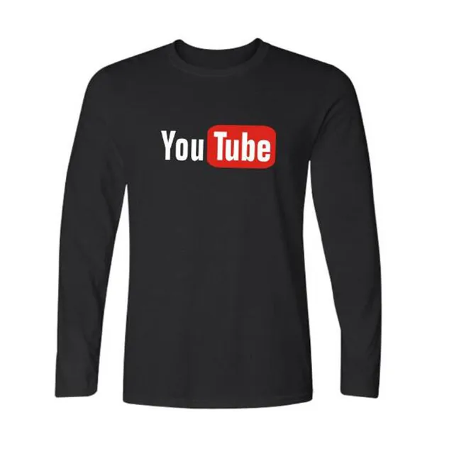 Latest Youtube T Shirt Men Youtube Long Sleeve T Shirt TShirt Cotton