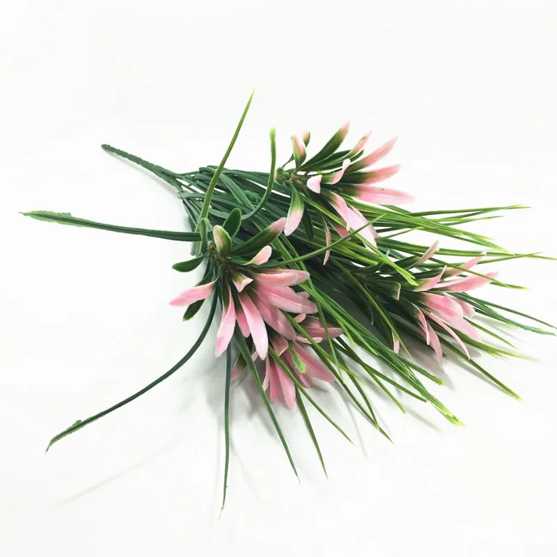 

artificial flowers of grass green spring grass flower, four colors plastic flowers home decoration flower