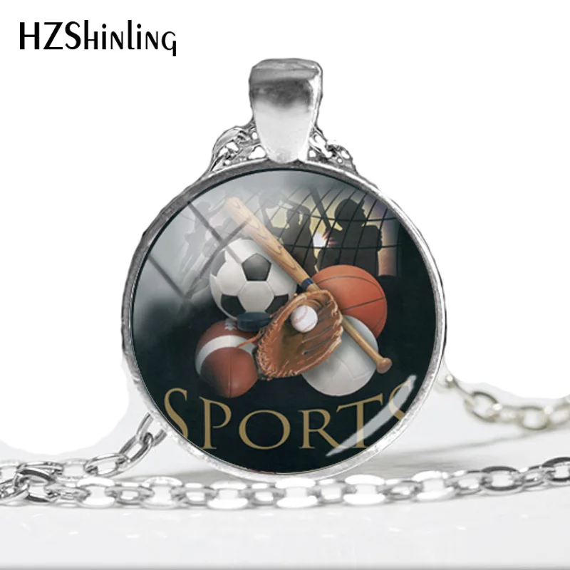 2018 NEW Sports Paintings Pendant Athletics Necklace Handmade Jewelry