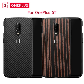

OnePlus 100% Official Original Phone Cases Bumper Case Karbon / Ebony Wood Back Cover For One Plus 6T