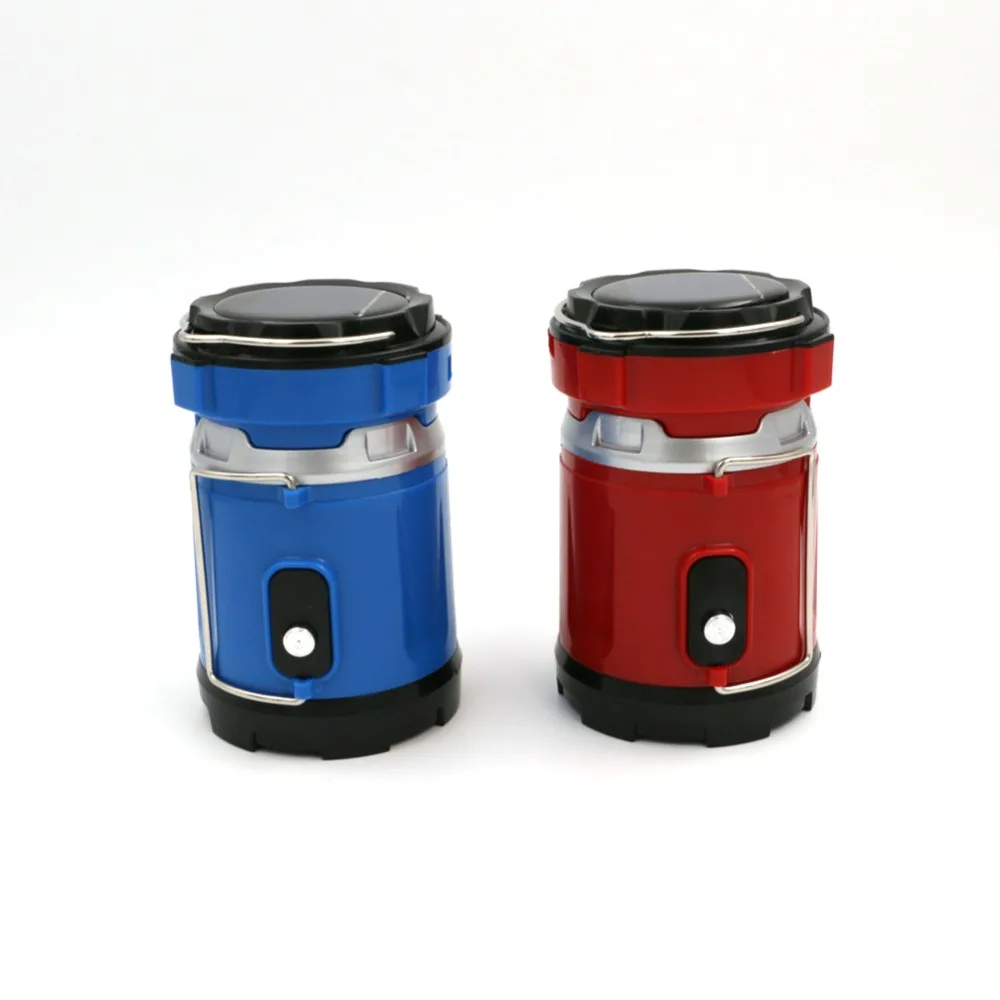 Portable Lantern 2 Color Solar Light Rechargeable Built in Lithium