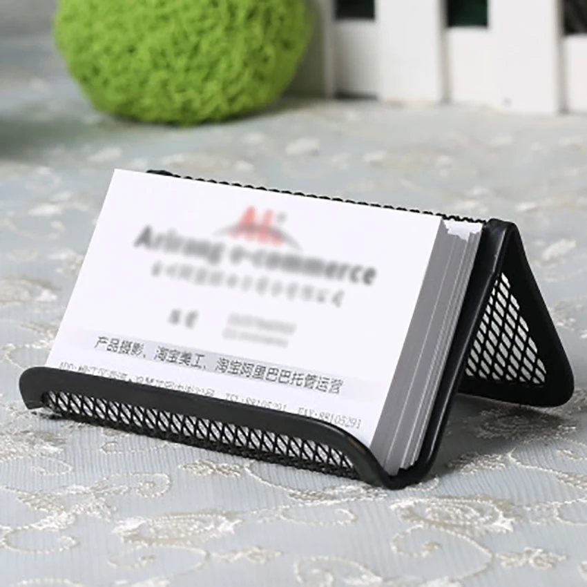 Держатель визитных карточек настольная железная стойка с решеткой Антикоррозийная Визитная Карточка Чехол для коллекции офиса компании высокого качества