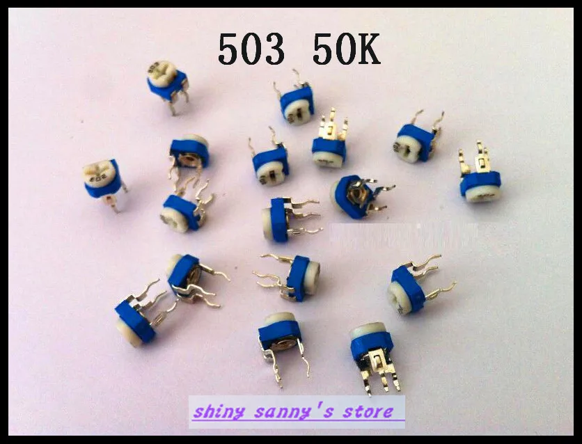 

500pcs/Lot 503 50K ohm 50K R Trimpot Trimmer Pot Variable Resistor Horizontal Type Brand New