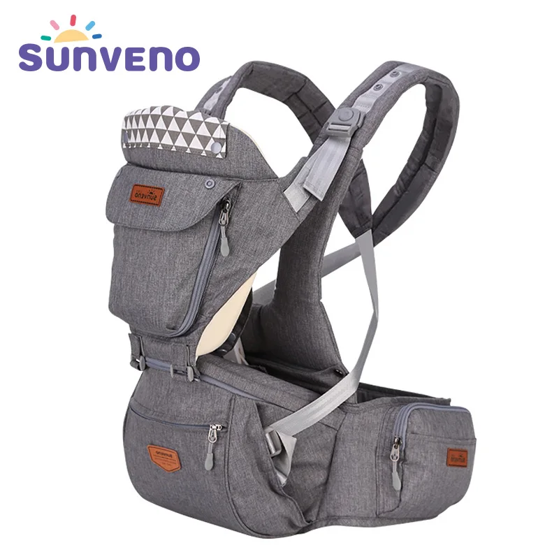 SUNVENO эргономичный Baby Carrier младенческой Детские Hipseat Перевозчик фронтальная эргономичный кенгуру Обёрточная бумага слинг для малыша путешествия 0- 36 м SUNVENO эргономичный Baby Carrier младенческой Детские Hipseat Перевозчик фронтальная эргономичный кенгуру Обёрточная бумага слинг для малыша путешествия 0- 36 м