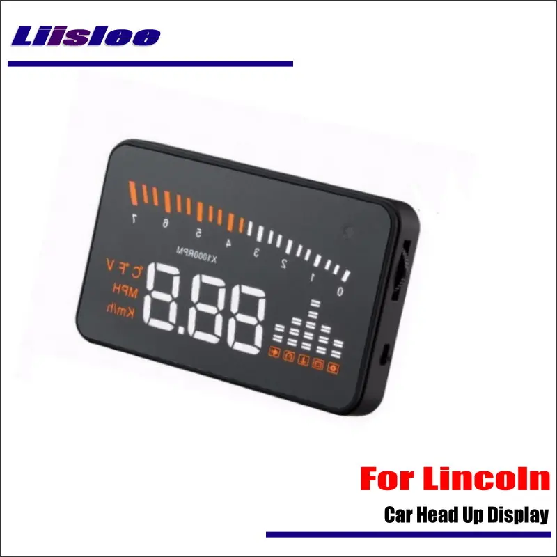 Liislee для Lincoln MKS MKC MKX автомобиля OBD2 превышение скорости Предупреждение Head Up дисплей Saft вождения экран проектор лобовое стекло