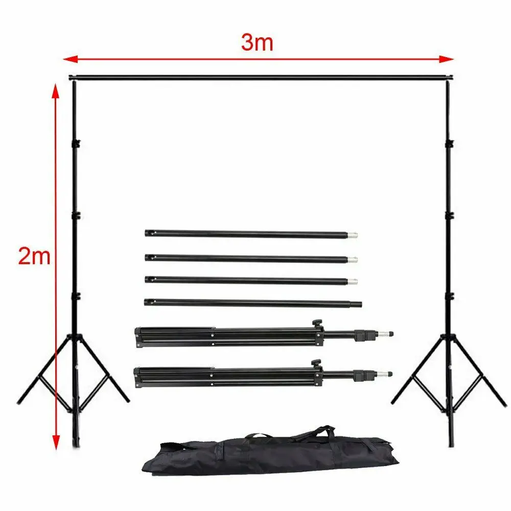  ZUOCHEN 10Ft Photography Background Backdrop Video Studio Crossbar Stand Support Kit New