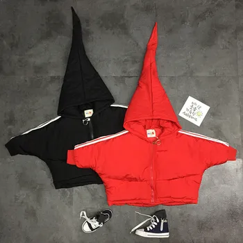 

Coat for Girl Winter Jackets Children Clothing Hooded Christmas Party Costume New Year's Costumes for Boys Stripe Warm Outwear