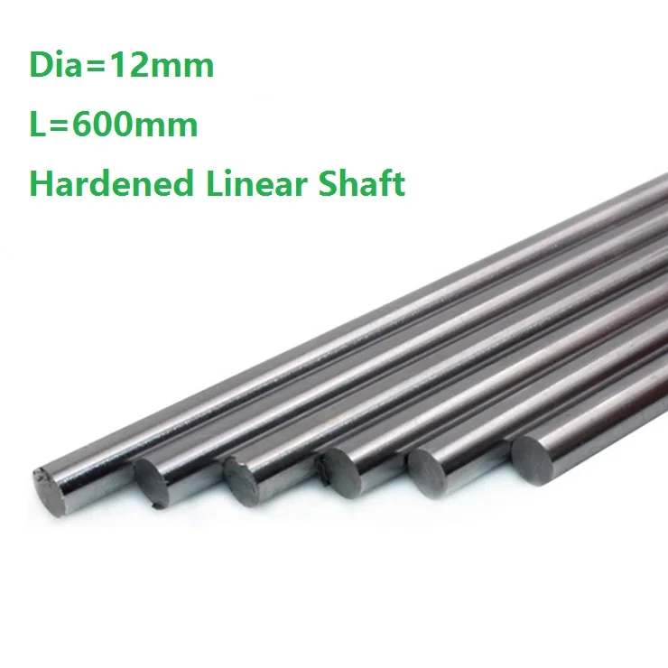 

10pcs/lot Dia 12mm shaft 600mm long Chromed plated linear shaft hardened shaft rod bar rail guide for 3d printer cnc parts