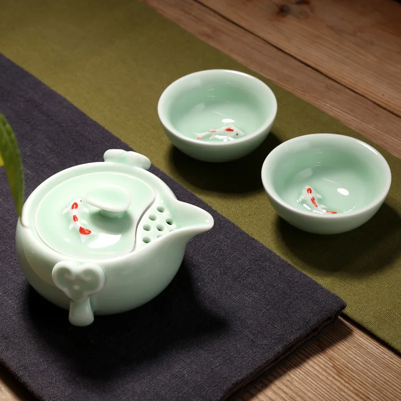 Quick Cup,Creative Chinese Longquan Celadon porcelain Ceramic Kung Fu