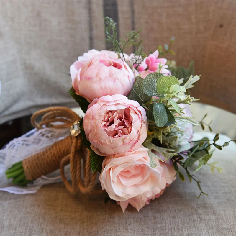 artificial wedding flowers bridesmaid bouquet (15)
