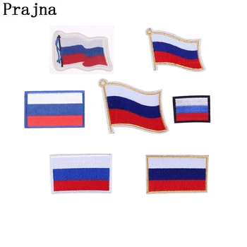 

Prajna Flag Patches For Clothes Russia Armband RUS Badge Patriotic Logo Morale Military Embroidery Patches For Cloth Jean Bag