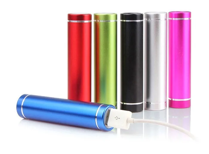 

1PCS Aluminum Mobile power for iPhone 4 5 6 smart phones Universal USB External Backup Battery mini Power Bank Box (NO Battery)