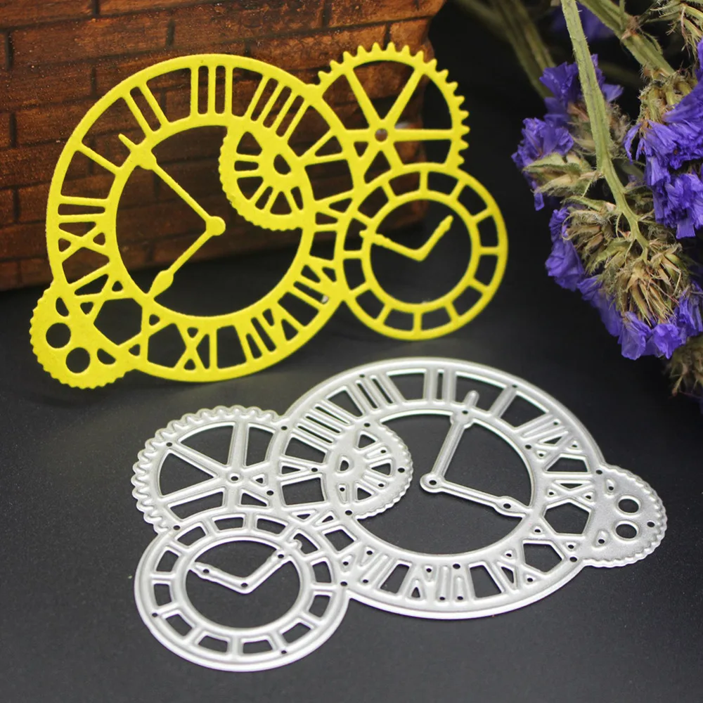 Vintage Clock Metal Cutting Dies Scrapbooking Shape Cut Dies Craft ...