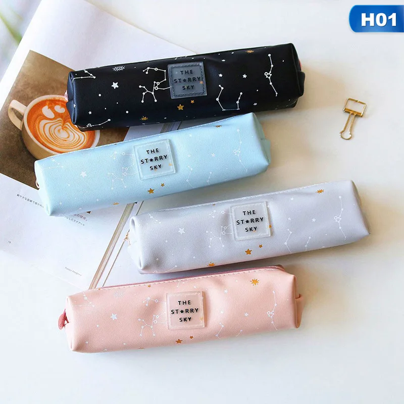 

Simple Starry Sky Constellation Pencil Bag Creative Pencil Case Decoration Pencil Bag School Stationery Supply Random Color
