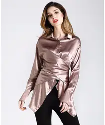 Urumbassa женская рубашка с длинными рукавами 2018 Весенняя Высококачественная Блузка Топы модная OL рубашка S075