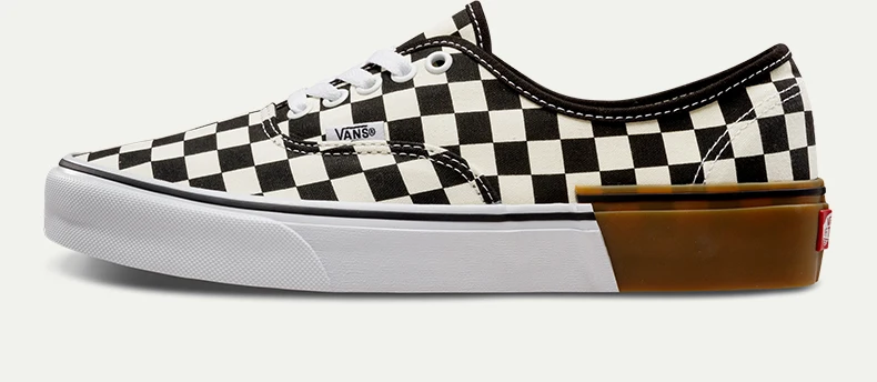 vans authentic checkerboard gum sole