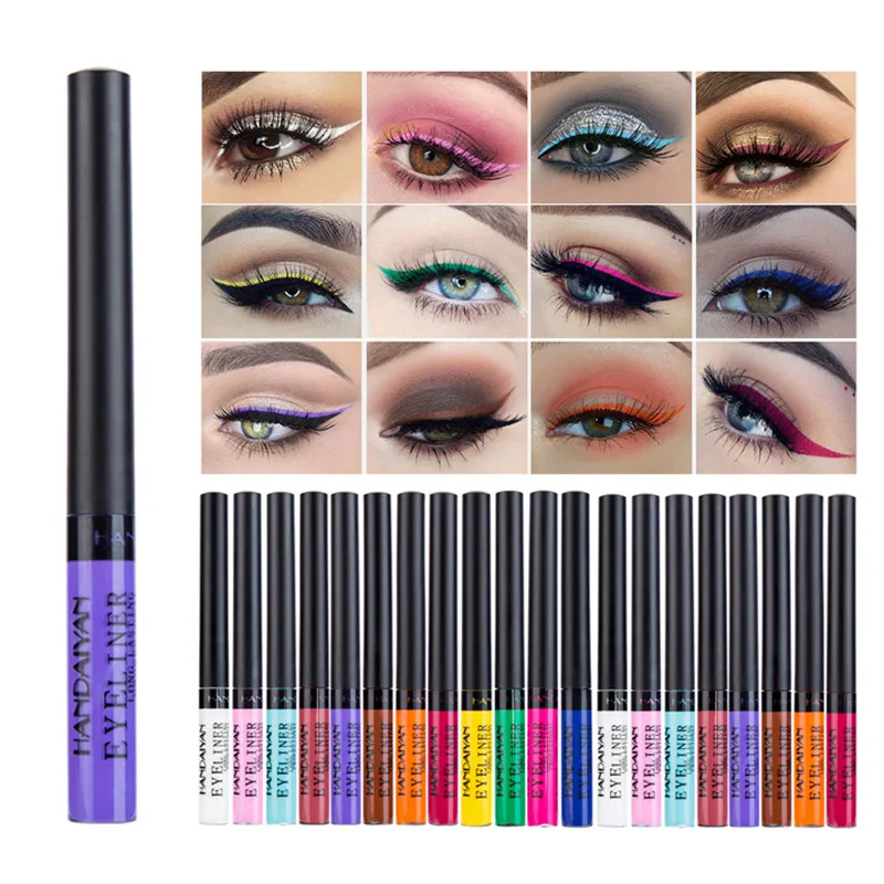 

HANDAIYAN Women 12-color Matte Eyeliner Bright-colored Long Lasting Eye Shadow Liquid YF2018