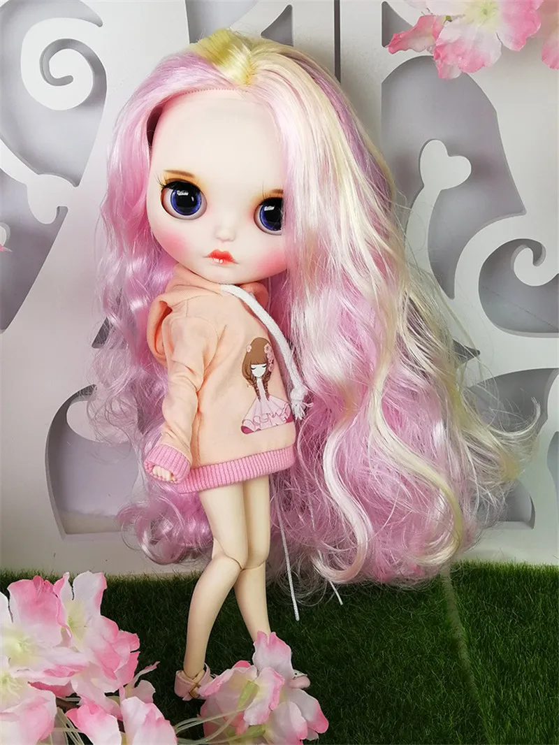 

Unique 30cm 12inches Body Joint Doll With Mixed Color Long Curl Hair 1/6 BJD Doll For Freely Customization Hot Festival Gifts