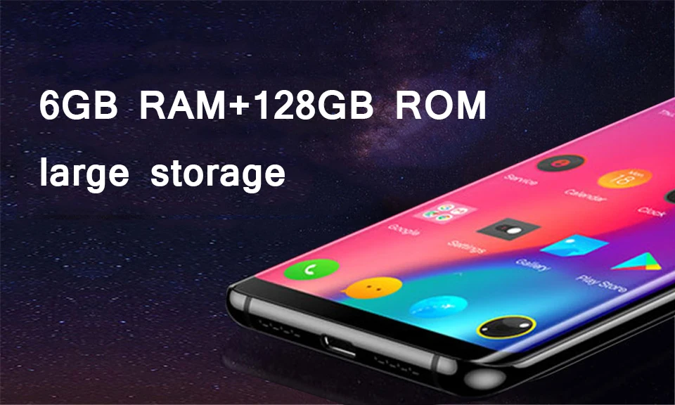 Elephone U ram 6 ГБ rom 128G мобильный телефон с функцией распознавания лица Android 7,1 MT6763 Восьмиядерный 5,9" 13 МП Двойная Задняя камера 4G LTE смартфон