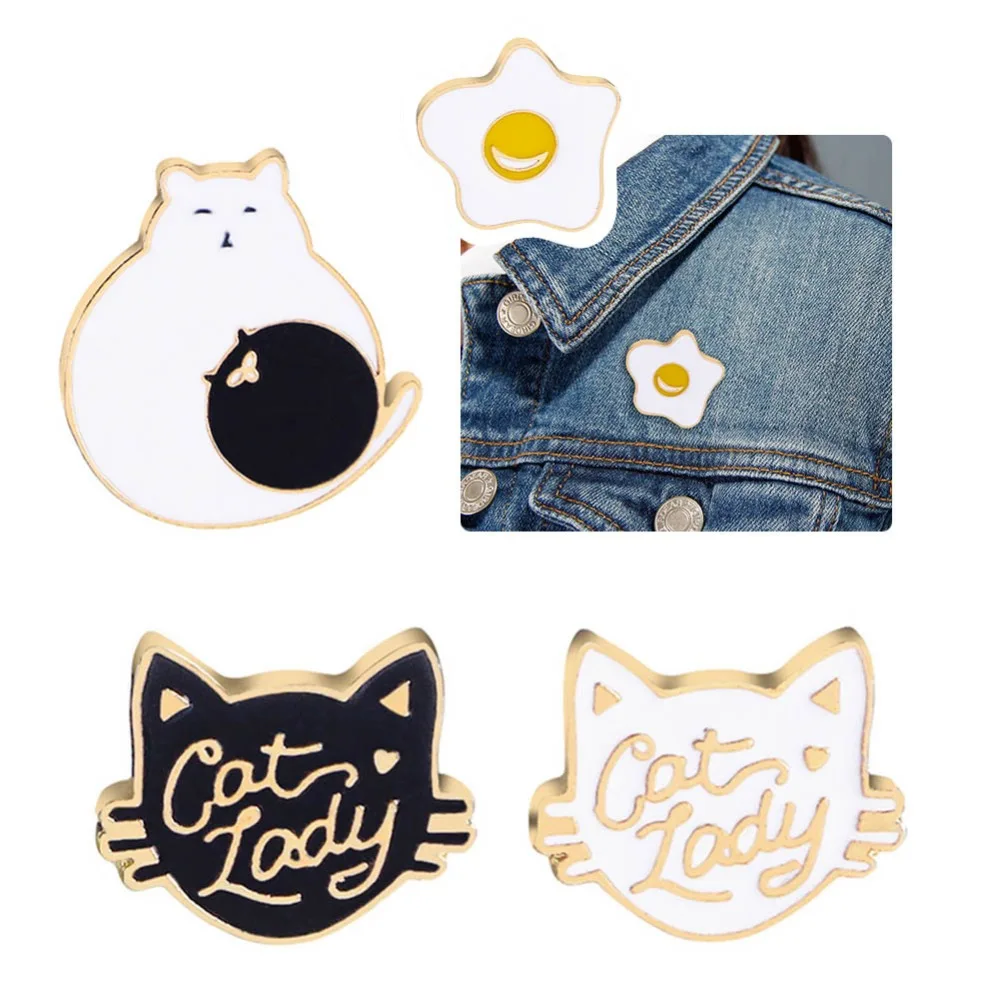 

Cat Kitten Enamel Pin Brooch Lapel Pin Coat Badge Fashion Jewelry for Kids Women Cute Women Costume Brooches Cartoon Cat Brooch