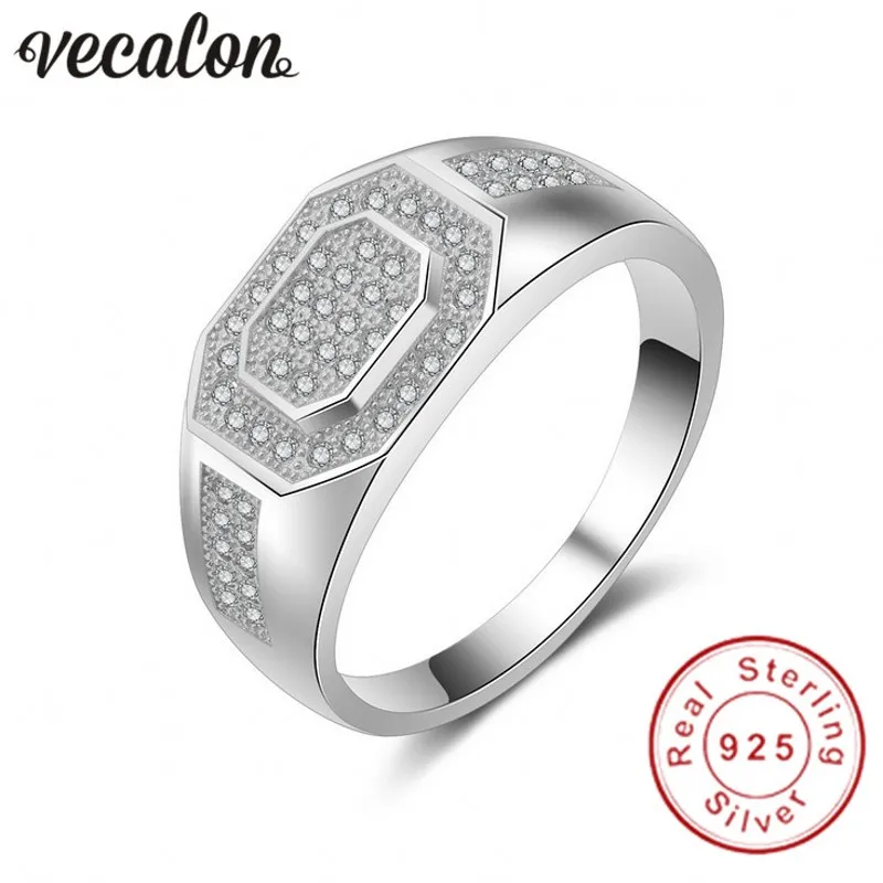 Buy Vecalon Jewelry wedding Band ring for