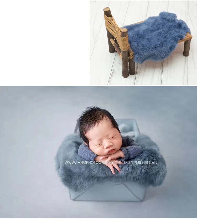 Cobertor de Pele do Falso Newborn Fotografia Adereços Bebê Foto Sessão Backdrops Posando Cesta Enchimento Acessórios 11 falso bebê foto sessão backdrops posando cesta enchimento acessórios