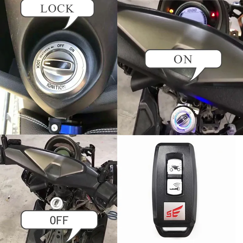 

Modified Motorcycle NMAX one Button Start Stop Lock Ignition Switch Keyless Entry System Starter for yamaha nmax 155