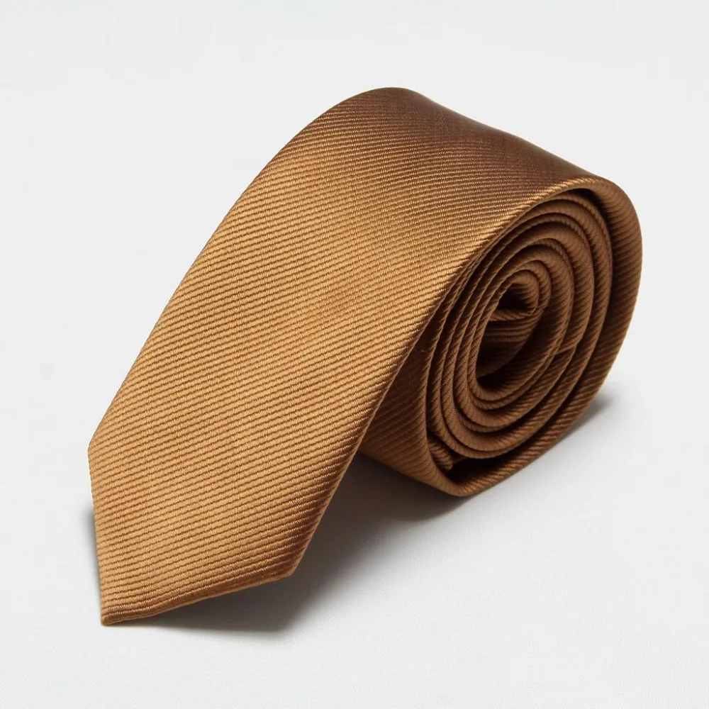 Men Slim Ties Red Neck Skinny Tie Solid Narrow Neckties 6cm width
