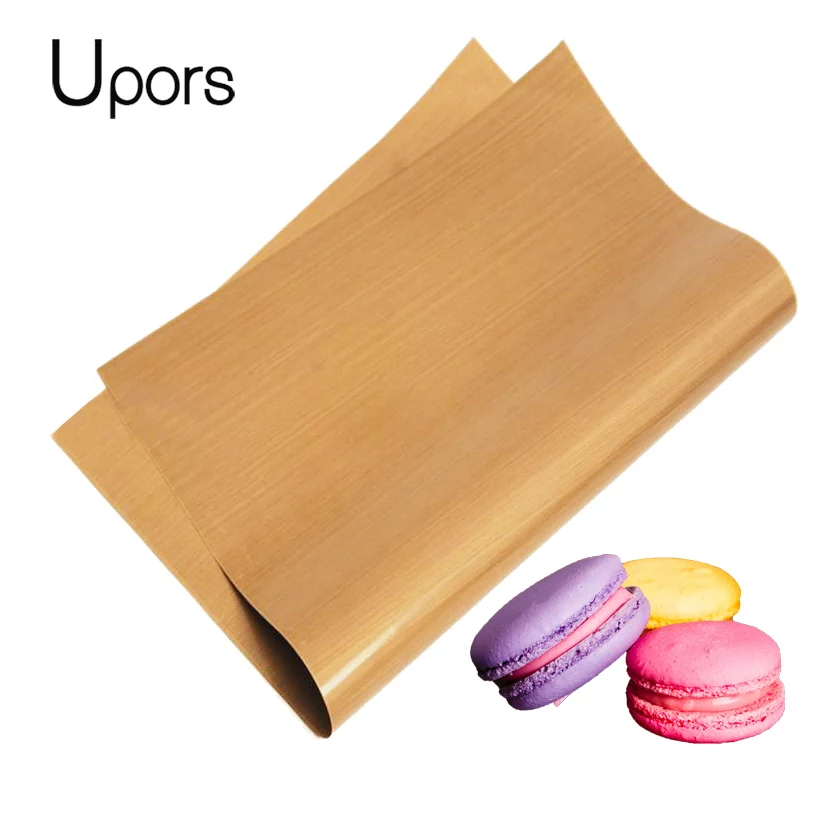 

UPORS 1Pcs Teflon Sheet 40*60cm Baking Mat Reusable Non-stick Resistant Macaron Mat Oil-proof PTFE Paper Baking Oven BBQ Tool