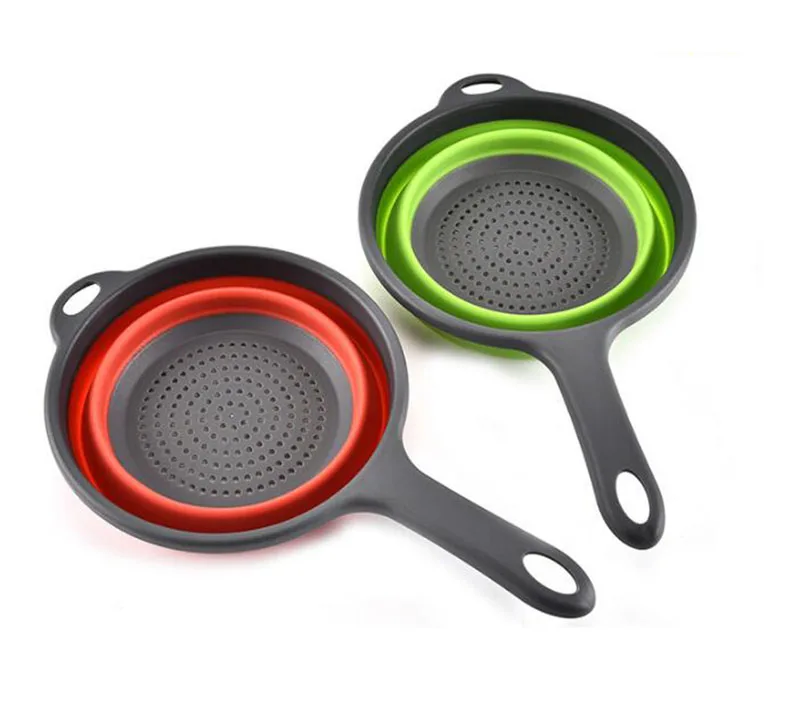 Foldable Strainer Basket Collapsible Colander Round Shape Fruit