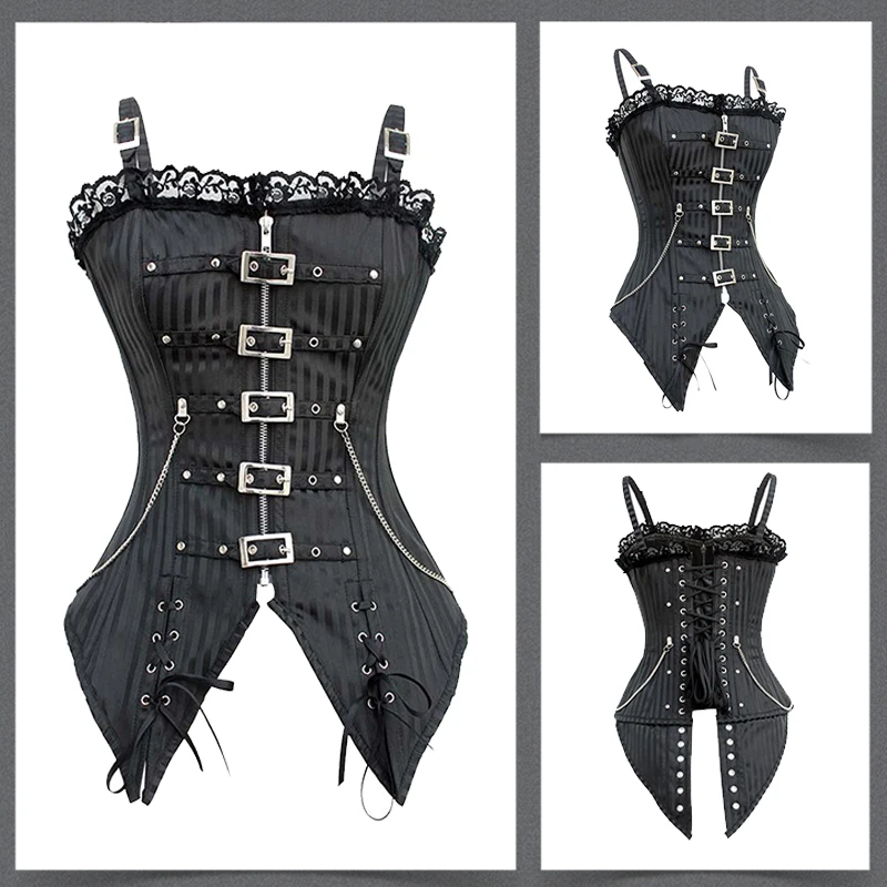 Miss Moly Steampunk Corset Gothic Dress Women Sexy Clothes Plastic Boned Cincher Bustier Burlesque Overbust lingerie Shapewear