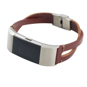 

Ouhaobin Replacement Leather Wristband Band Strap Bracelet For Fitbits Charge 2 Dropship