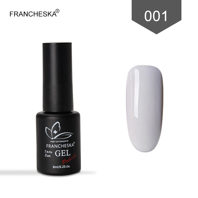 Francheska Гель-лак для ногтей замачиваемый УФ 8 мл Гель-лак маникюрный лак Nails Art Vernis Полуперманентная основа верхнее покрытие для ногтей - Цвет: 8ml Gel Polish 001