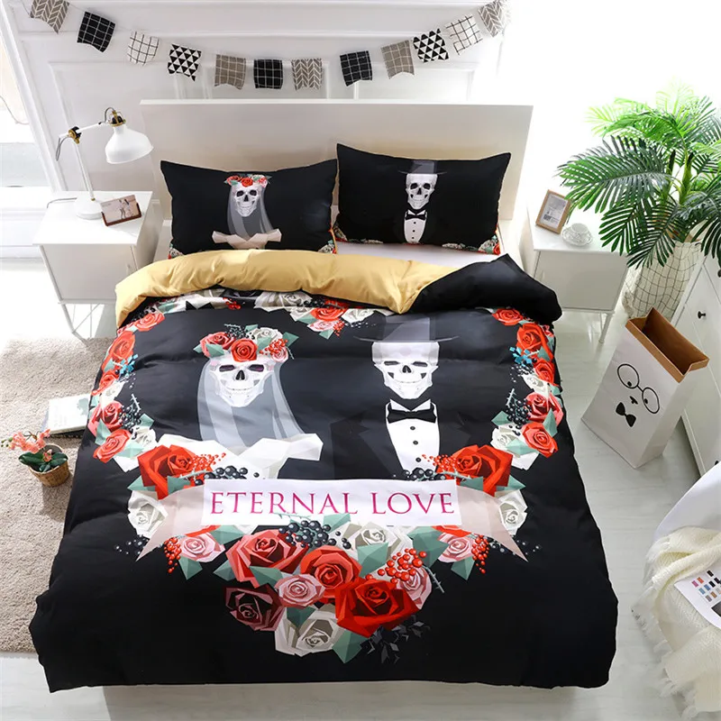 Комплект постельного белья Nordic Rose Skull King комплект из 3 предметов для пар
