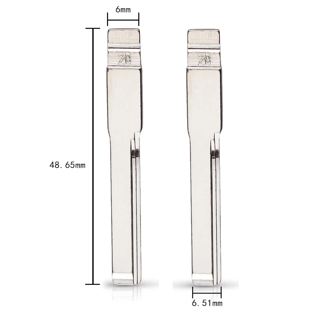 KEYYOU Замена № 20 металлический ключ пустая головка для стержня для Mercedes Benz C E карты серии Автомобильный Дистанционный складной Uncut HU64 плоский ключ
