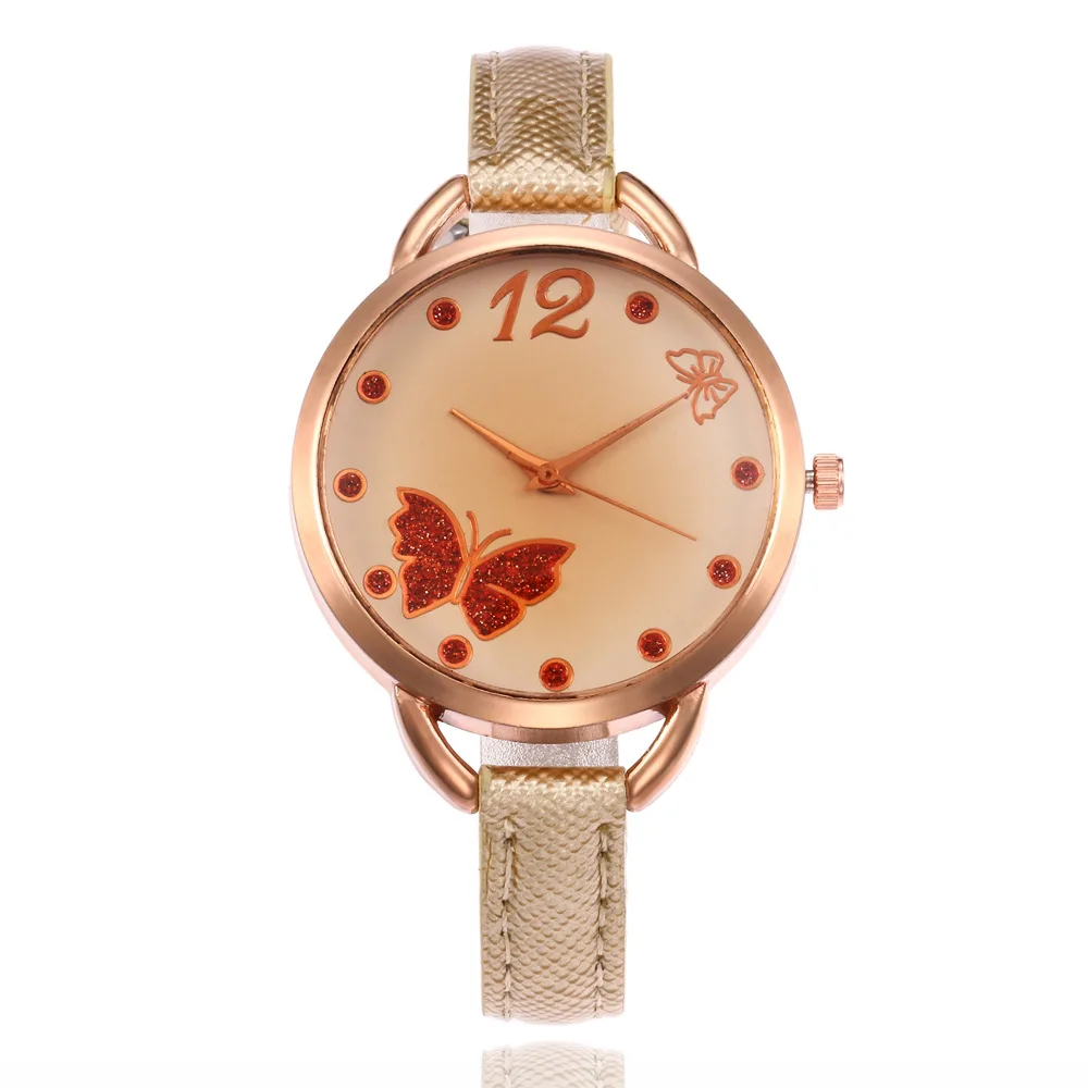 

Butterfly Women Watches 2018 Brand Luxury Fashion Popular Ladies Wristwatch Female Quartz Watch Female Clock Relogio Feminino