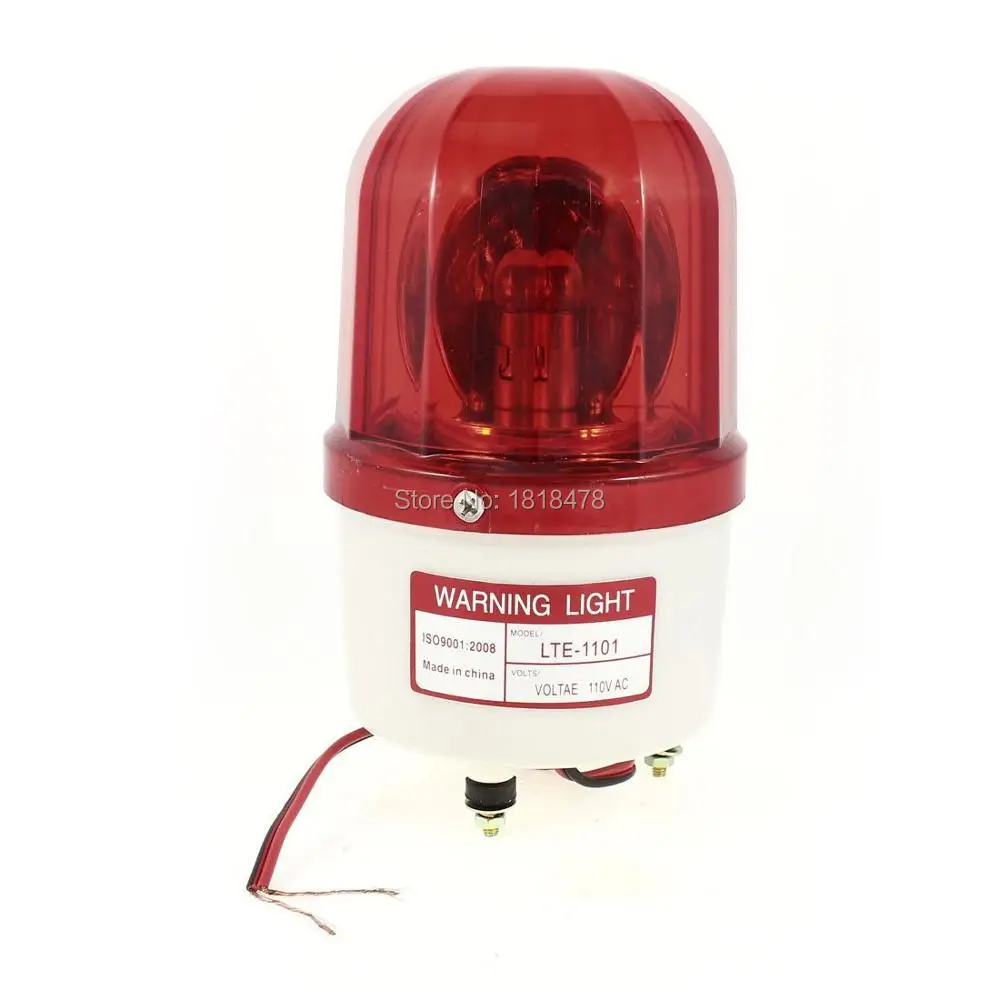 

LTE-1101 Industrial AC 110V AC220V DC12V DC24V Flashing Emergency Rotary Warning Lamp Light Red