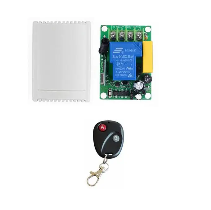 

AC220V Wireless RF Remote Control Switch 1 CH Rf Transmitter With 30A 220 V Relay Receiver Learning Code DIY smart home