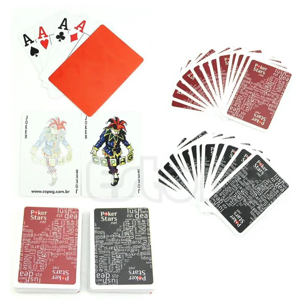 Новые 2 шт Цвета Пластиковые покерные игровые карты Запечатанные стандартные казино обычный размер