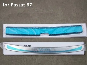 

High quality Car Rear Bumper Protector Sill Trunk Tread Plate Trim for Volkswagen Passat B7 2011-2015 2PCS