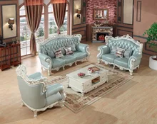 luxury European leather sofa set living room sofa China wooden frame sectional sofa 1+2+3
