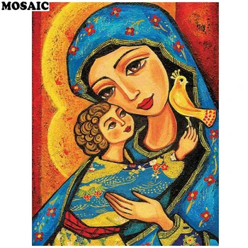 

diy diamond painting cross stitch Madonna child,Virgin Mary Jesus painting diamond embroidery mosaic gift home decoration
