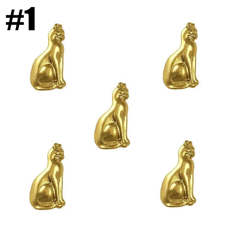 20 шт красота Египетский стиль золотые украшения ногтей 3D металлические украшения ногтей аксессуары инструменты