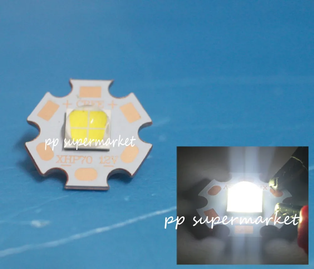 CREE XHP70 30W32W светодиодный 4022LM 6 в/12 в четыре чипа сварочные 20 мм медные pcb