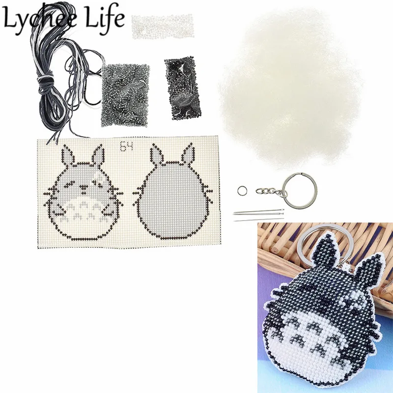 Lychee Life Мультяшные бусины Набор для вышивки крестом милый в форме тороро бисерный