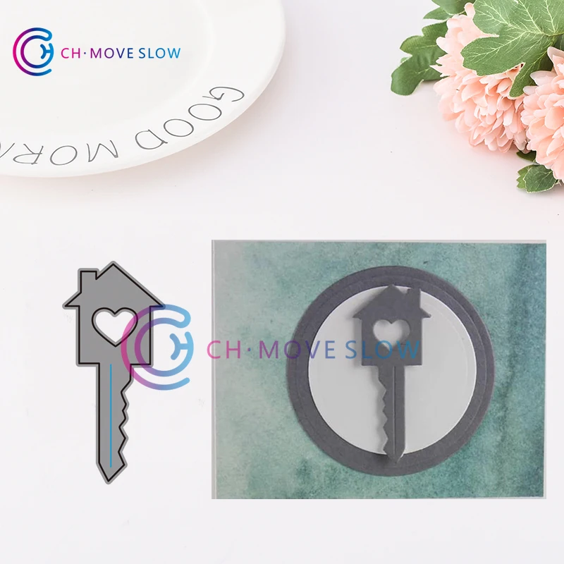 

CH 2019 New Arrival House Shape Key Metal Cutting Dies 3D DIY Scrapbooking Carbon Sharp Craft Die Photo Invitation Cards
